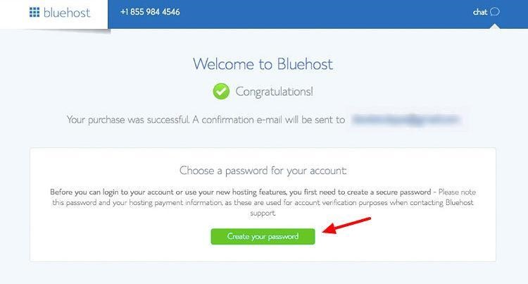 bluehost-create-password